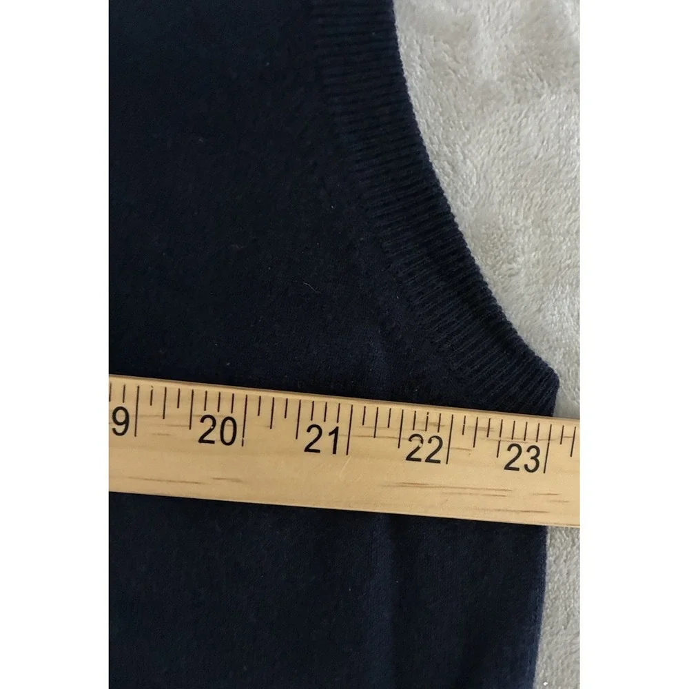 Gucci Sweater Vest Men's 3XL Navy Wool Knit V-Neck Uniform Pullover *SLIM FIT*‎